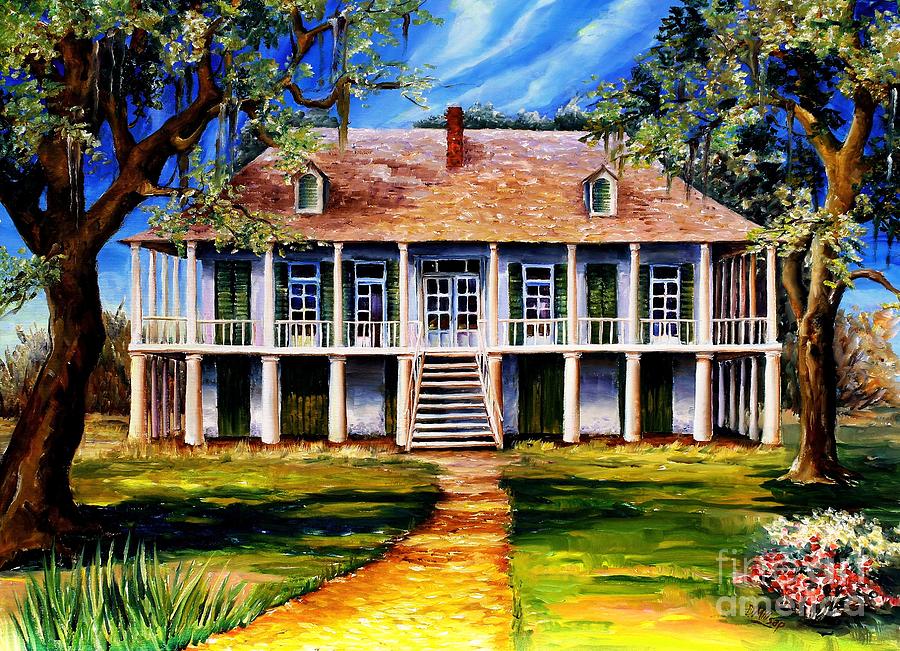900x651 Old Louisiana Plantation Painting By Diane Millsap - Louisiana Painting