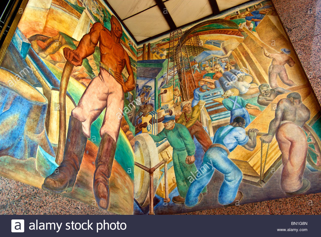 1300x960 Big Fresco Painted By Conrad Albrizio In 1938 Adorns Entrance - Louisiana State Painting
