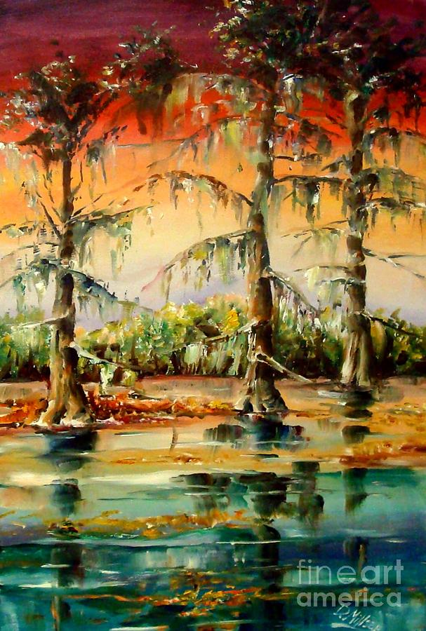 607x900 Louisiana Swamp Painting By Diane Millsap - Louisiana Swamp Painting