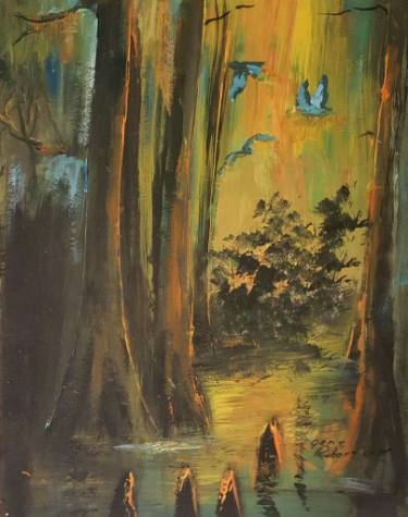 375x475 Louisiana Swamp Paintings For Sale Saatchi Art - Louisiana Swamp Painting