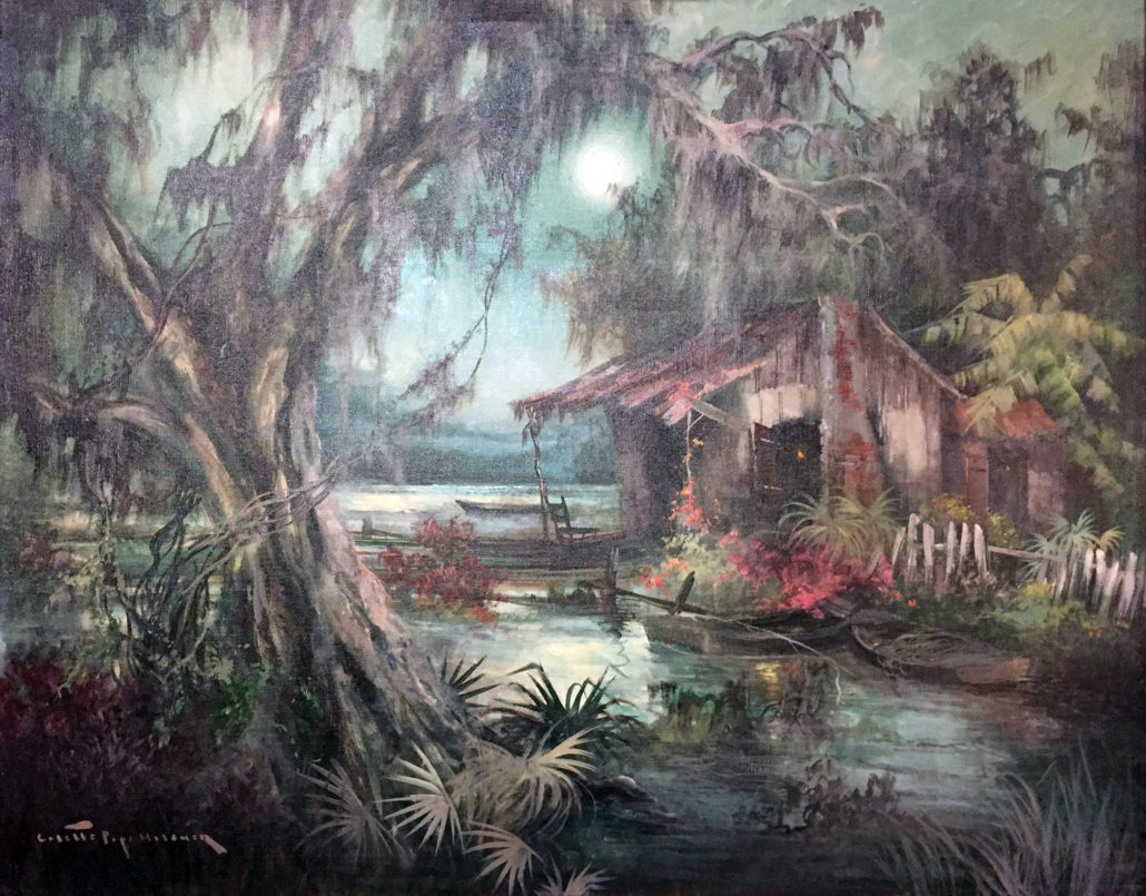 1030x805 Colette Pope Heldner L. Ruth Gallery Of Louisiana Art - Louisiana Swamp Painting