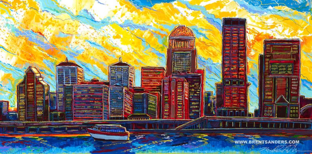 1000x495 Louisville Skyline Brent Sanders Studio Amp Gallery - Louisville Skyline Painting