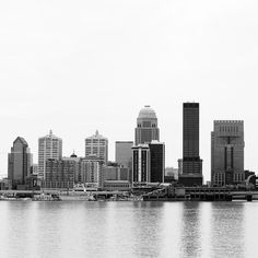 236x236 Louisville Art, Louisville Skyline, Kentucky Art Print, Louisville - Louisville Skyline Painting