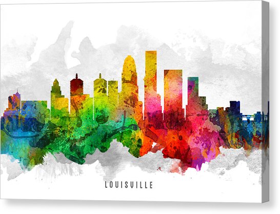 546x417 Louisville Skyline Canvas Prints Fine Art America - Louisville Skyline Painting