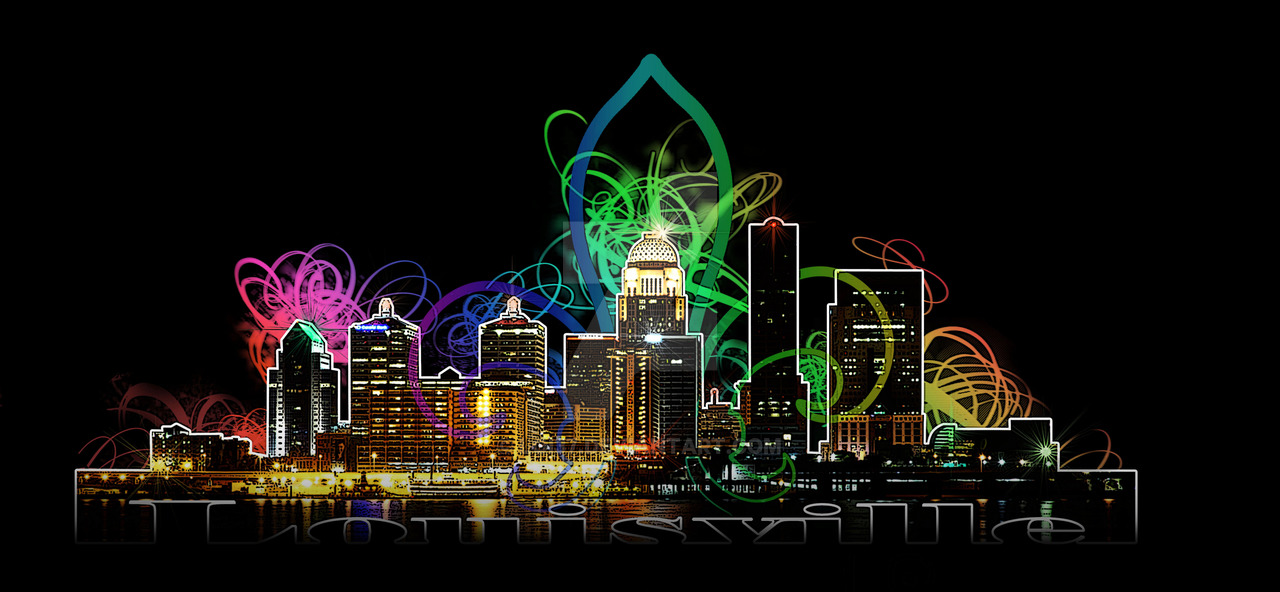 1280x592 Louisville Skyline Fleur By Loi37 - Louisville Skyline Painting