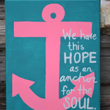 354x354 Shop Anchor Canvas Painting On Wanelo - Love Anchors The Soul Painting