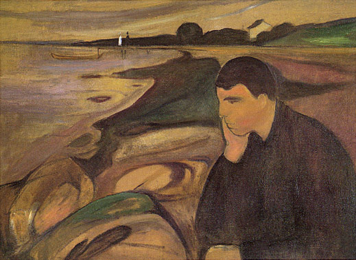 519x380 Edvard Munch Gallery Gt Love Paintings Gt Melancholy - Love And Pain Munch Painting