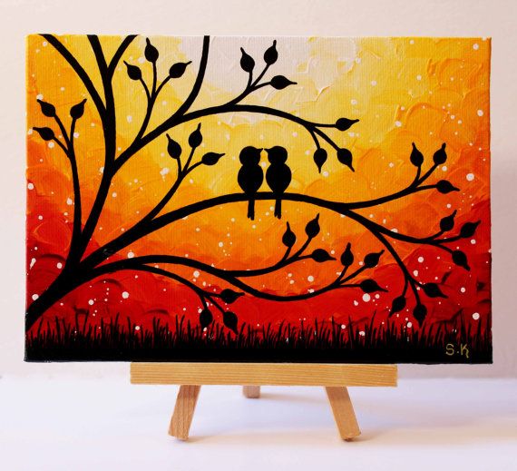 570x519 Photos Birds Canvas Painting, - Love Birds Canvas Painting