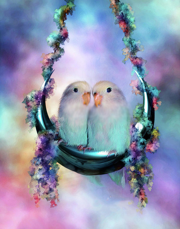 598x759 Love Birds Diamond Painting Embroidery Kit 5d Diamond Embroidery - Love Birds Painting