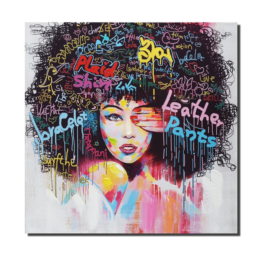 1000x1000 Love Your Afro Canvas Painting For The Badass Woman - Love Canvas Painting