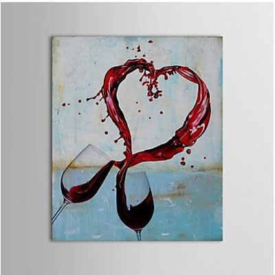 400x400 Wine Of Love Still Life Oil Painting Wall Art Modern Canvas Art - Love Canvas Painting