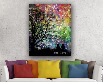 340x270 Mixed Media Painting Etsy - Love Is Art Painting