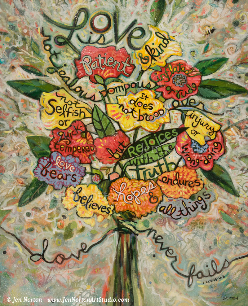 800x988 Love Is Patient (1 Corinthians 13) - Love Is Patient Painting