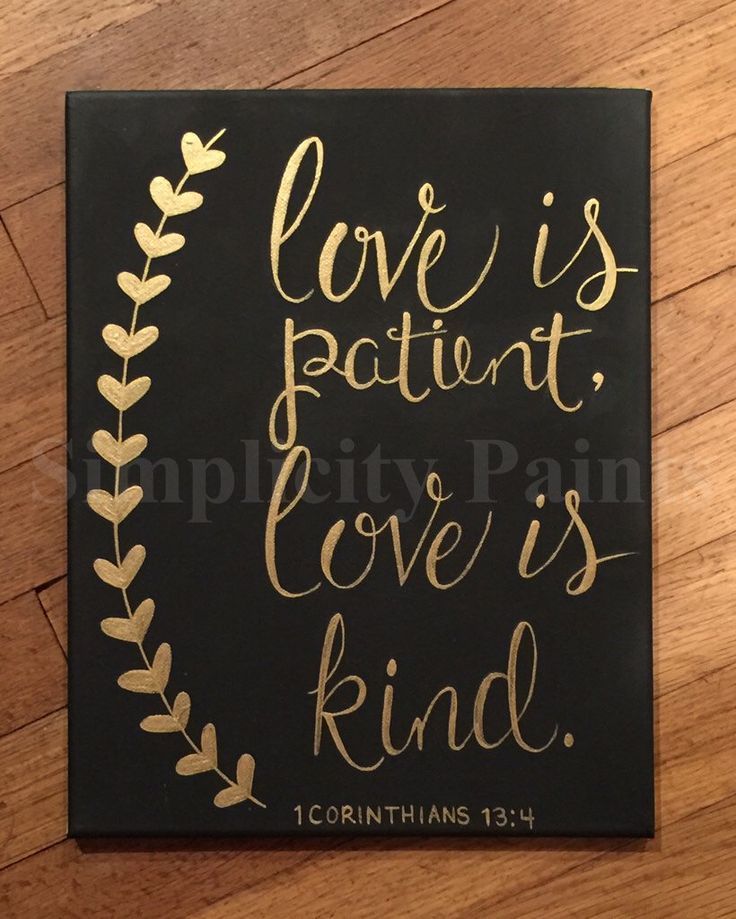 736x919 Love Is Patient, Love Is Kind On Camvas Diy Home Decor - Love Is Patient Painting