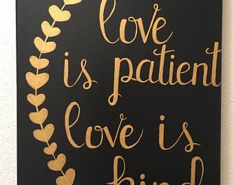 340x270 Bible Verse Wall Art Love Is Patient Art 1 Corinthians Print - Love Is Patient Painting