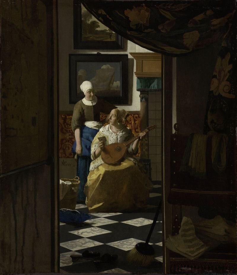 800x928 Artwork By Johannes Vermeer - Love Letter Painting