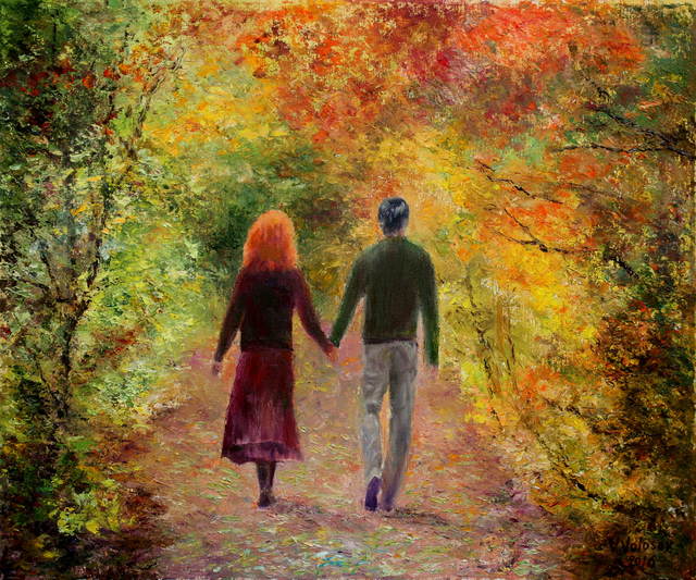 640x533 Vladimir Volosov Artwork Love Meeting Original Painting Oil - Love Oil Painting