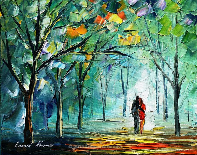 629x495 Fog Of Love - Love Oil Painting