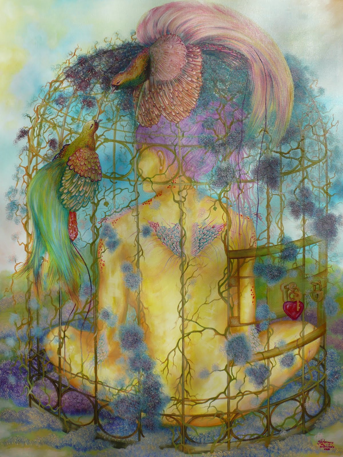 1200x1600 Fantasy Painting `love Is The Key` Oil Painting Gallery - Love Oil Painting