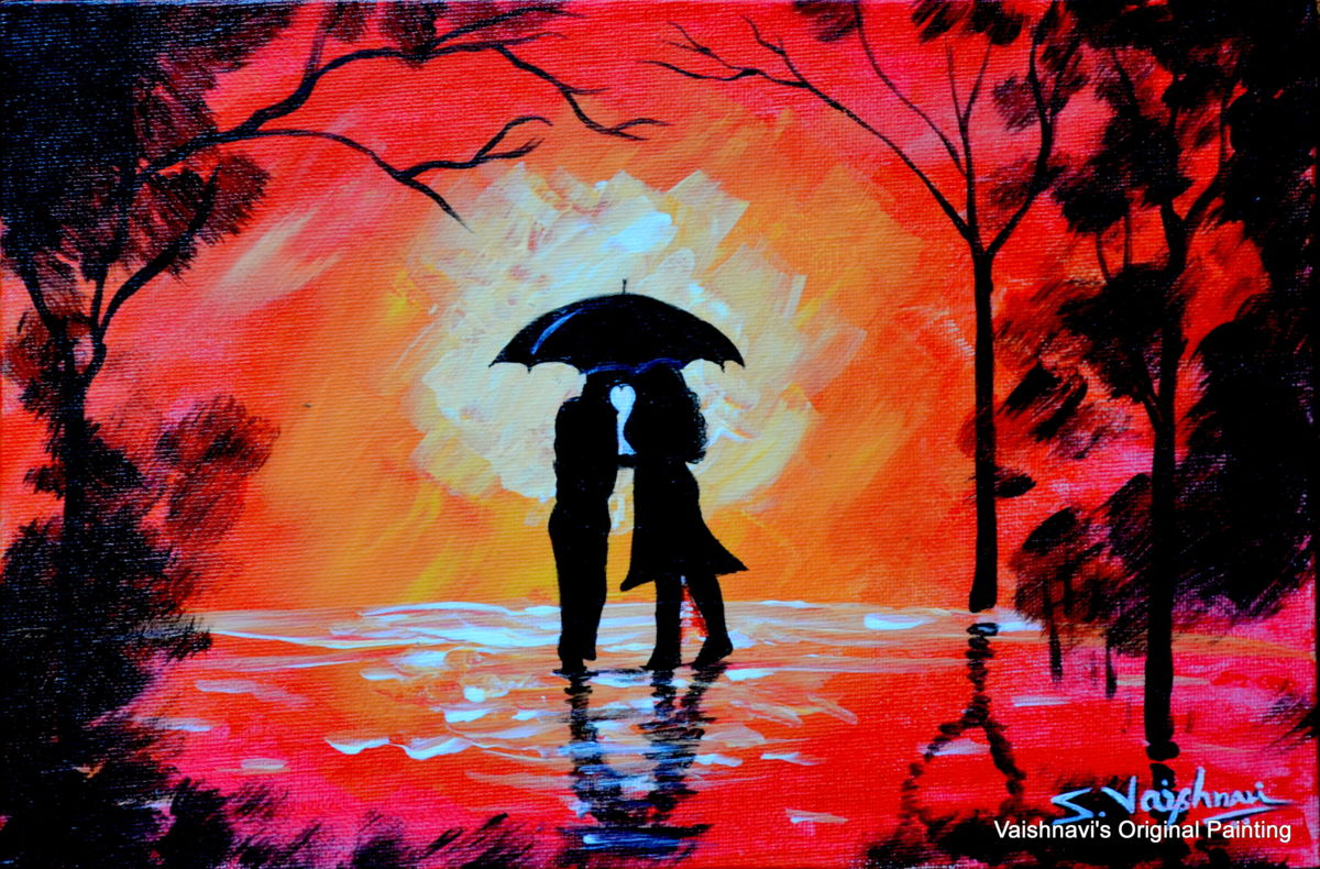 1200x790 Sunset Love (Vaishnavi Seetharama) - Love Painting