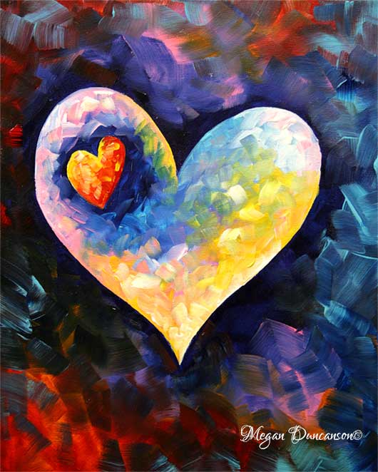530x662 Bold Abstract Artwork Colorful Original Painting New Art Madart - Love Painting Images