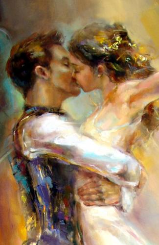 325x500 Love Story 2 Painting By Anna Razumovskaya - Love Story Painting