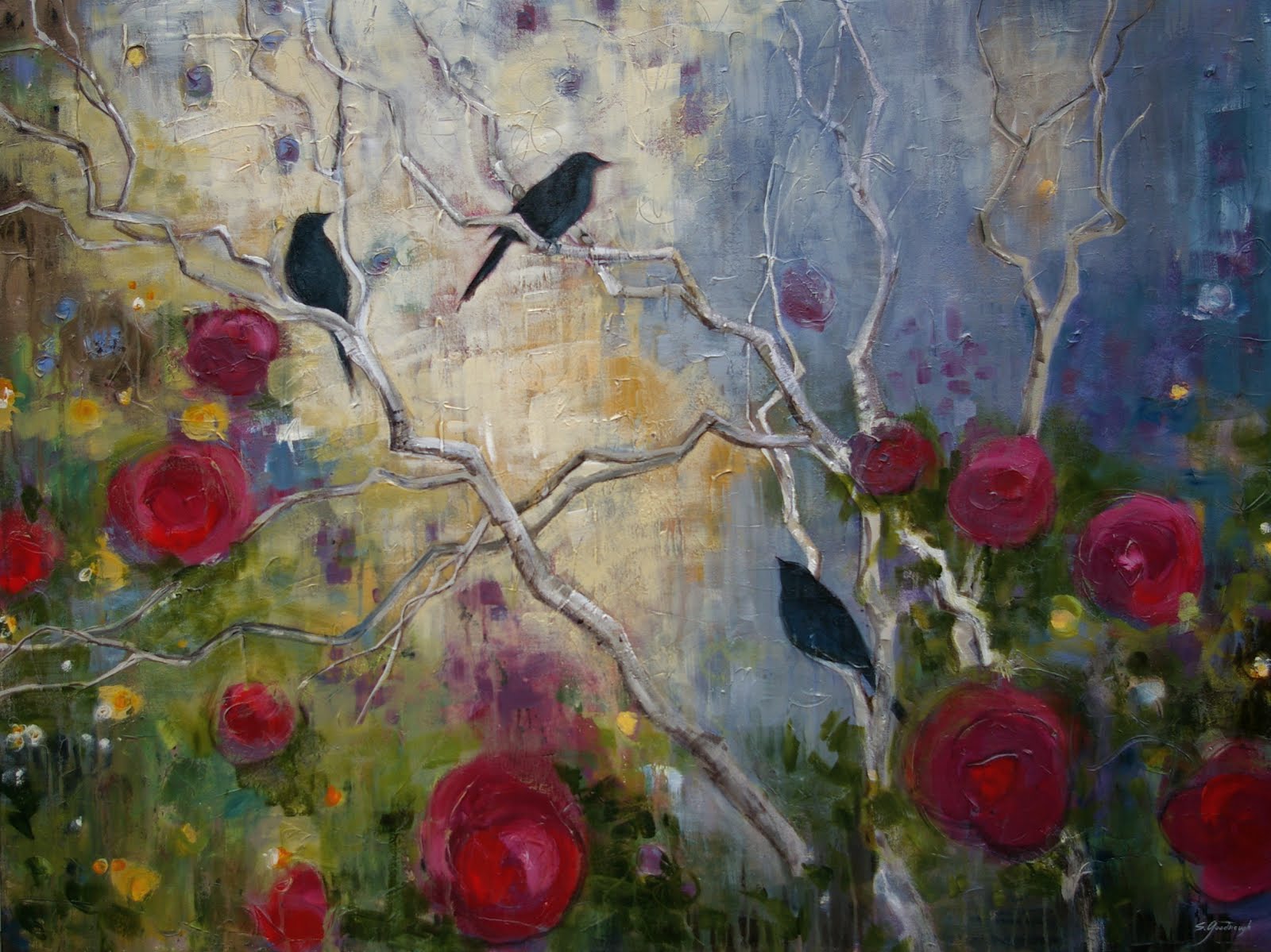 1600x1199 Sarah Goodnough - Love Story Painting