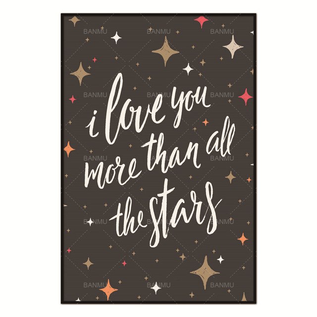 640x640 Living Room Art Decoration Pictures Letter I Love You More Than - Love You More Painting
