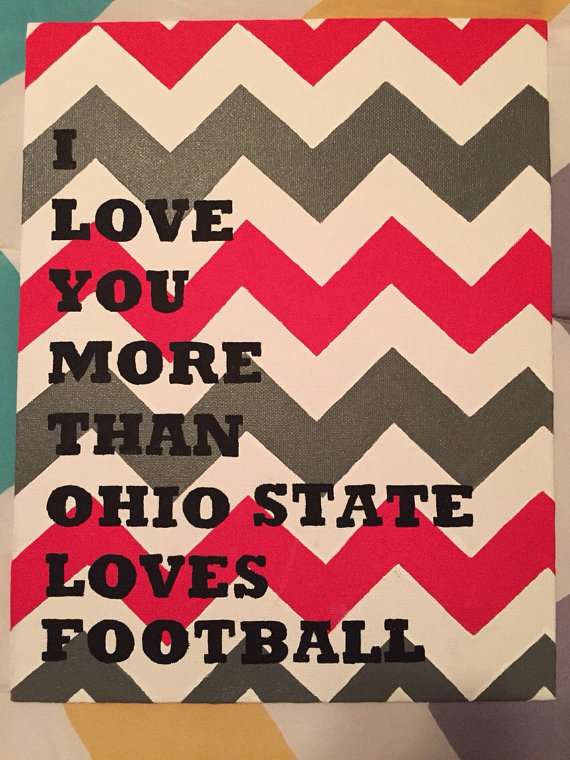 570x760 I Love You More Than Ohio State Loves Football Canvas Painting - Love You More Painting