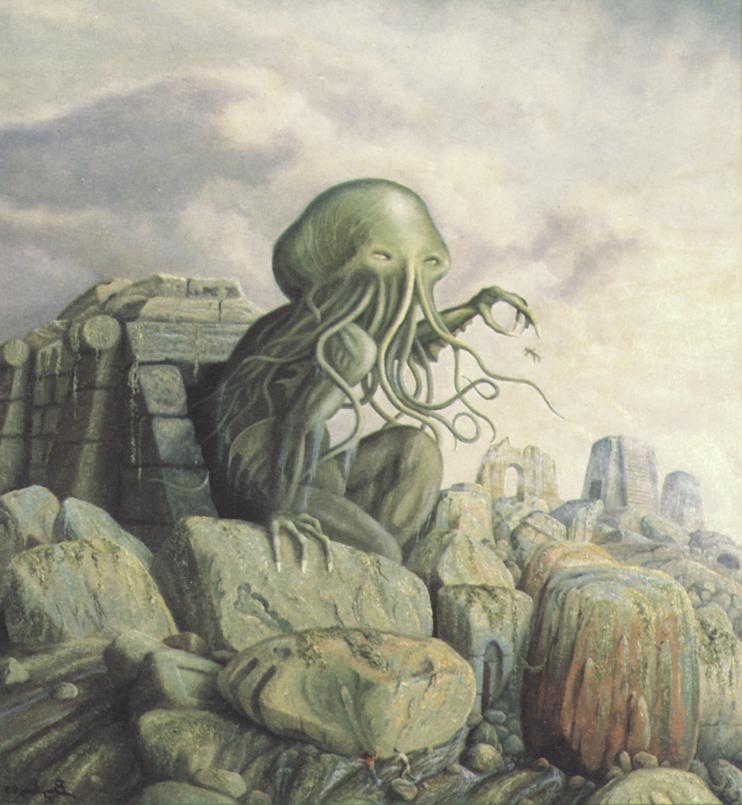 742x805 Cthulhu Alien Species Fandom Powered By Wikia - Lovecraft Painting