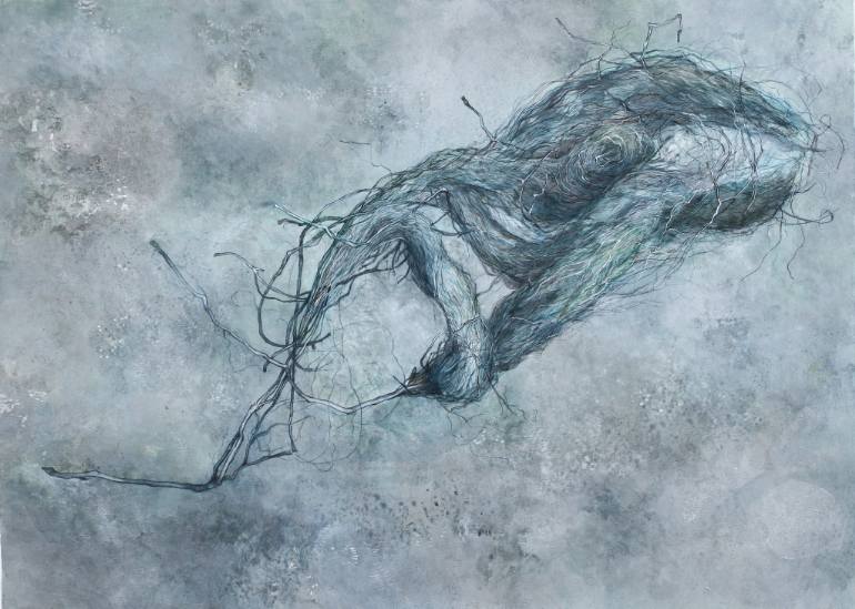 770x549 Saatchi Art Lovers Embrace Painting By Dunja Jung - Lovers Embrace Painting