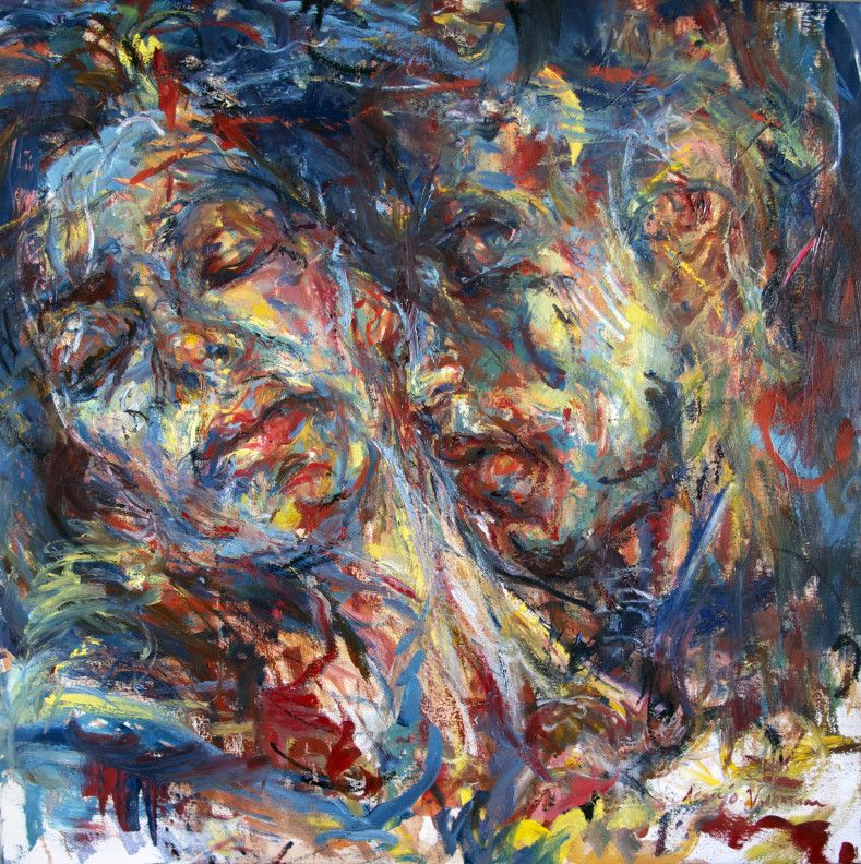 789x792 The Architecture Of Love By Judy Volkmann - Lovers Embrace Painting