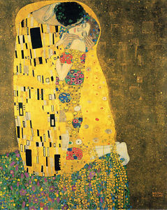 239x300 Gustav Klimt The Kiss Lovers Embrace Painting 8x10 Real Canvas Art - Lovers Embrace Painting
