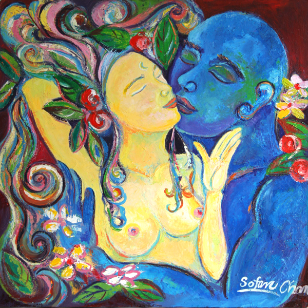600x600 Lovers Painting The Kiss Sofan Foundmyself - Lovers Kiss Painting