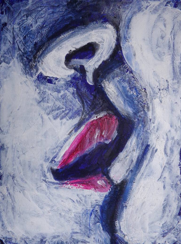 770x1039 Saatchi Art Lovers - Lovers Kiss Painting