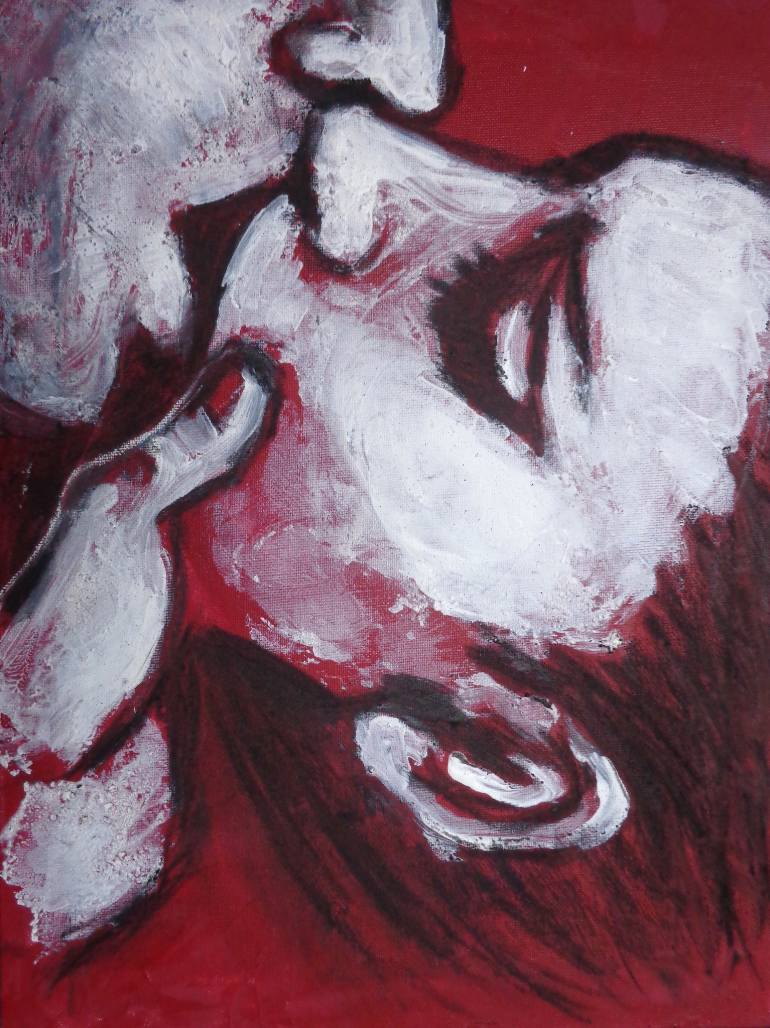 770x1028 Saatchi Art Lovers - Lovers Kiss Painting