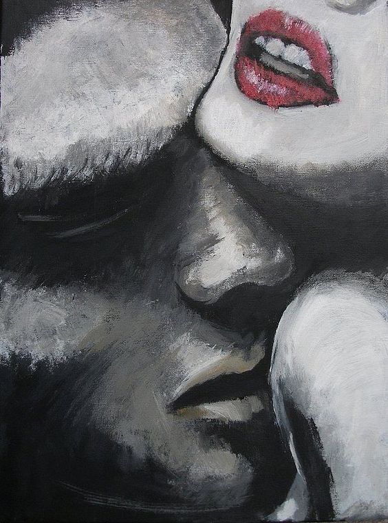 564x760 Lovers - Lovers Kiss Painting