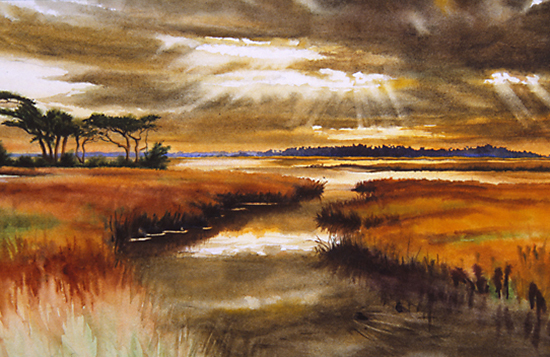 550x357 A Gallery Of Lowcountry Watercolor Paintings By John Hulsey - Low Country Painting