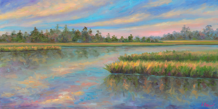 700x350 Marsh Glow In The Low Country - Low Country Painting