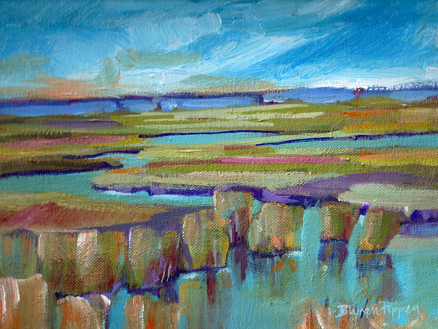 900x675 Early Fall In The Low Country Painting By Blynn Pippen - Low Country Painting