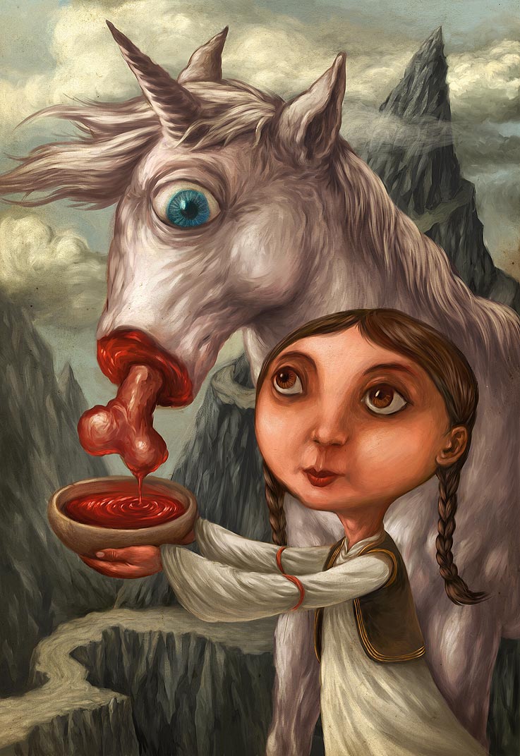 737x1072 Edge Art Touch Of Lowbrow - Lowbrow Painting