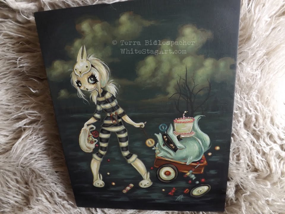 960x720 The Cat Burglar Timelapse Acrylic Lowbrow Painting - Lowbrow Painting