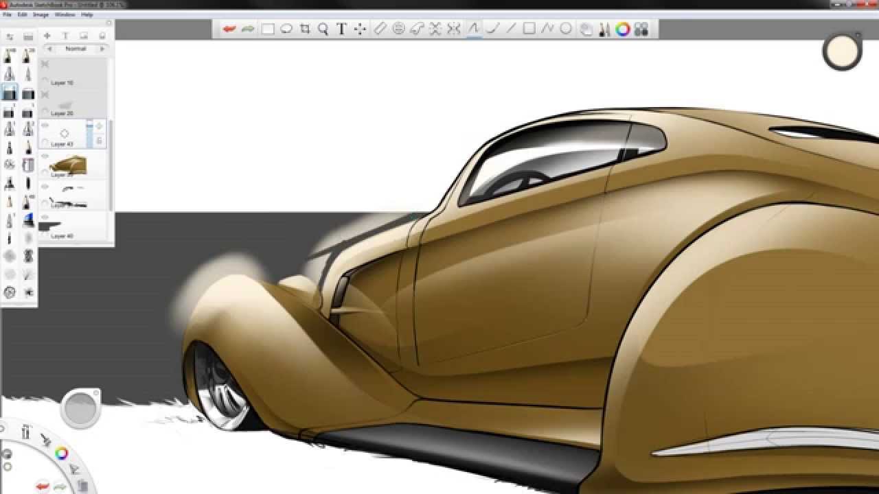 1280x720 Sketchbook Pro 6 Old School Lowrider Painting - Lowrider Painting