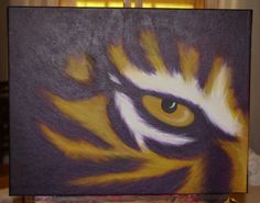 236x185 Lsu Tiger Eyes Painting On Canvas (14x30 Eye Painting - Lsu Canvas Painting