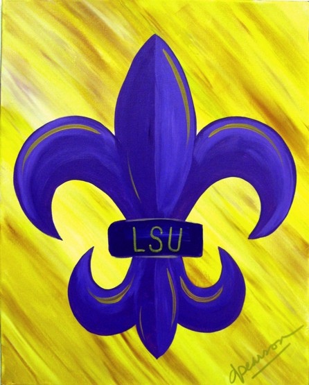 446x555 La Luna Arts Event Calendar - Lsu Canvas Painting