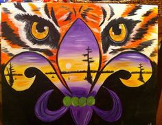 236x182 Two Favorite Teams.saints And Lsu Football Tigers - Lsu Canvas Painting