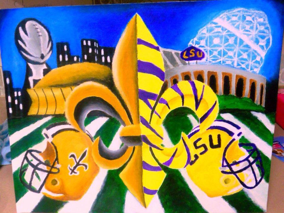 960x720 Lsu Saints Painting By Sakuragirl08 - Lsu Painting
