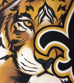 236x267 Lsu Art Painting Mike The Tiger Coming Over Death Valley - Lsu Painting
