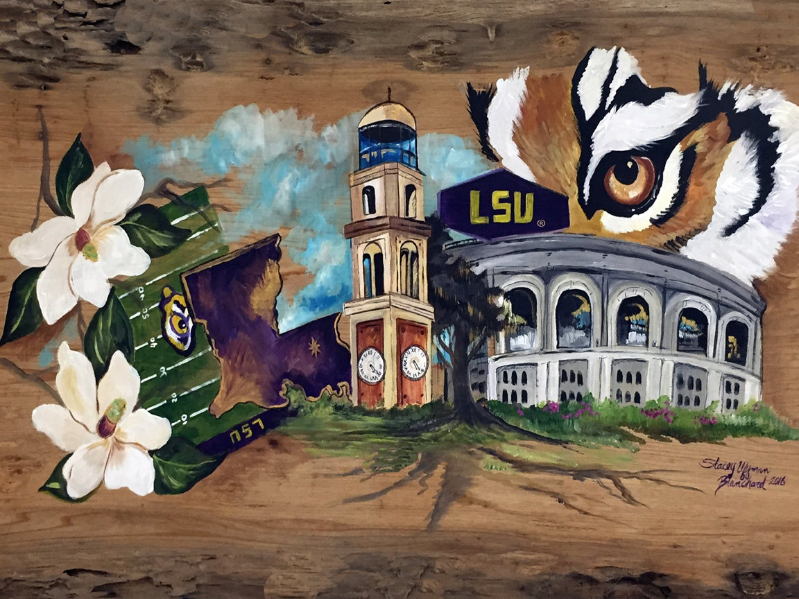 1152x864 Local Artists Share How Lsu Football Inspires Their Work - Lsu Painting