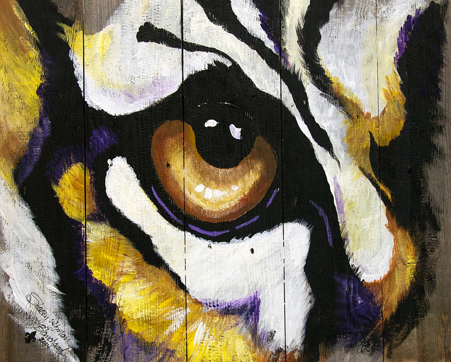 900x722 Lsu Tiger Eye Painting By Stacey Blanchard - Lsu Painting